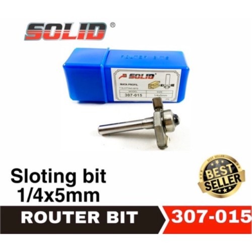 SOLID 307-015 Mata Profil 1/4" x 5mm T Sloting Bit Router Trimmer