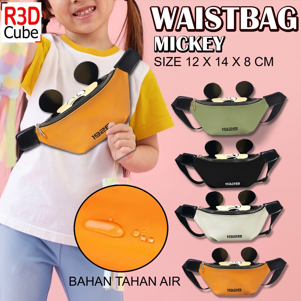Waist bag - Tas pinggang - Tas selempang dada anak mickey - Rcs - Tas  Pinggang anak import