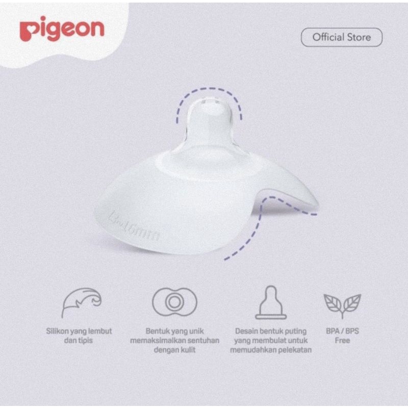 Pigeon Natural Feel Nipple Shield Isi 2 Pcs- Pelindung Puting Menyusui