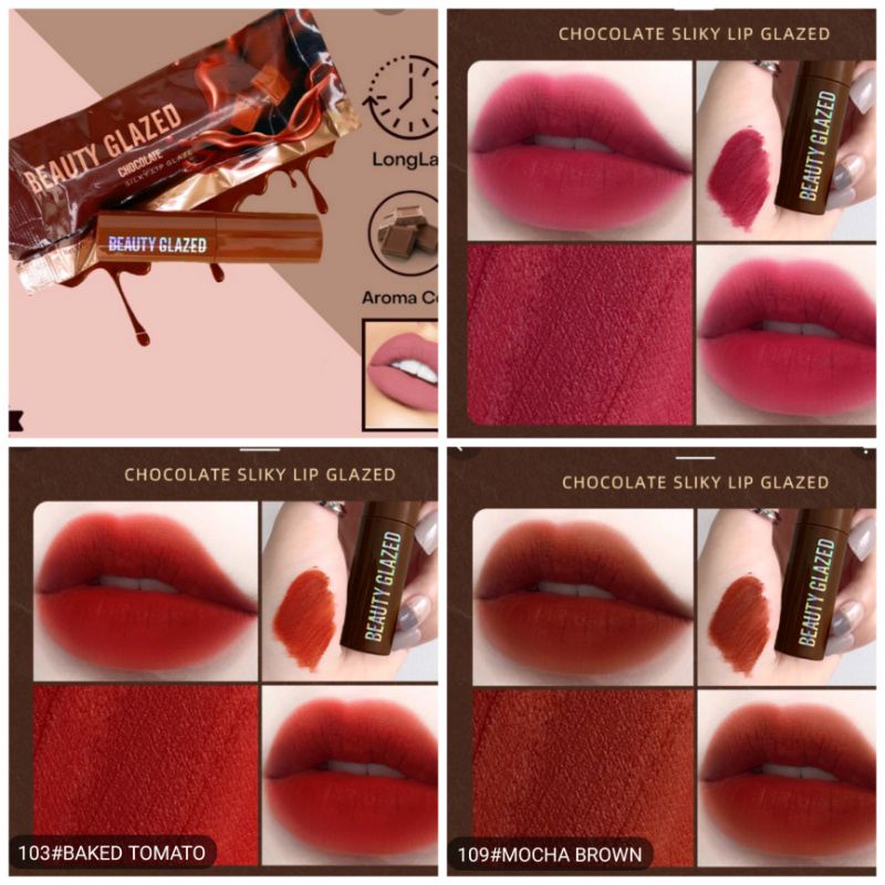 Beauty glazed chocolate lipcream lipstick chocolate