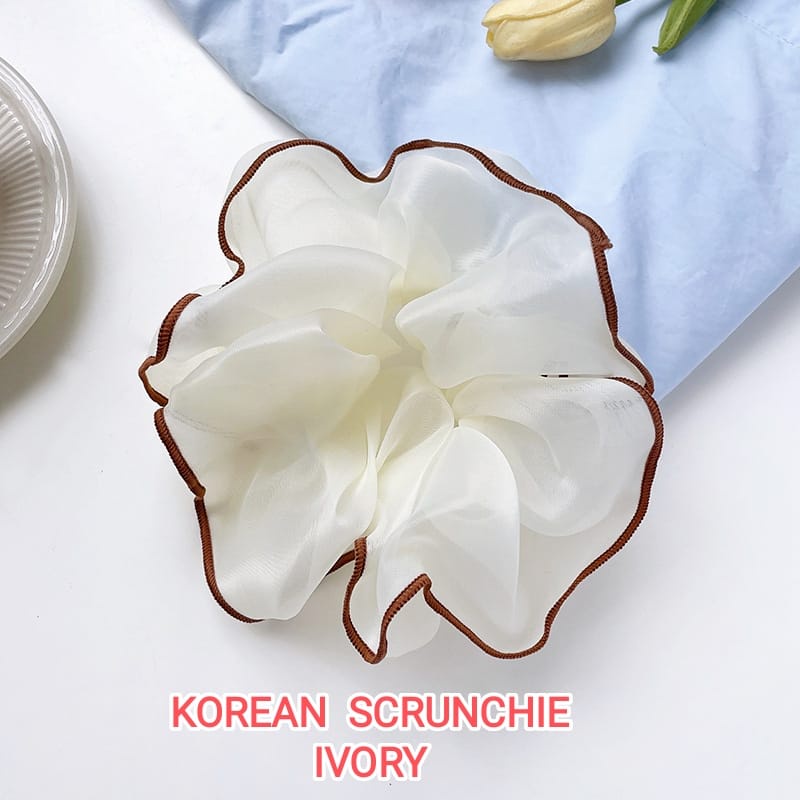 KOREAN SCRUNCHIE PITA KARET RAMBUT AKSESORIS KOREA IMPORT PERNAK PERNIK FASHION