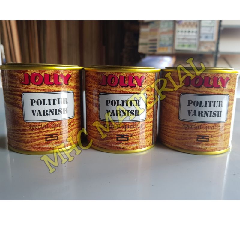 POLITUR VARNISH JOLLY 200 cc / POLITUR PERNIS VERNIS FERNIS KAYU / POLITUR JOLLY KECIL 200 g 1/4" KG