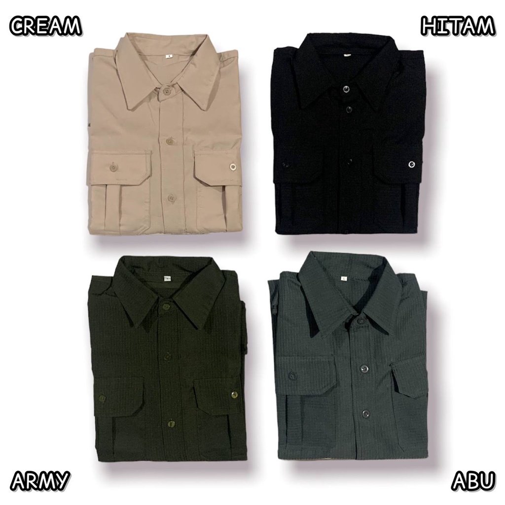KEMEJA PDL PENDEK RIPSTOP | KEMEJA DINAS LAPANGAN | KEMEJA PENDEK LAPANGAN RIPSTOP KEKINIAN