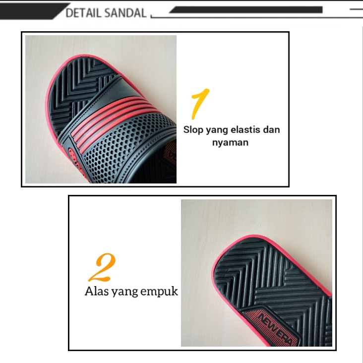 gos NEW ERA MB.E 1239 Sandal Slop Sendal Karet Pria 39/43