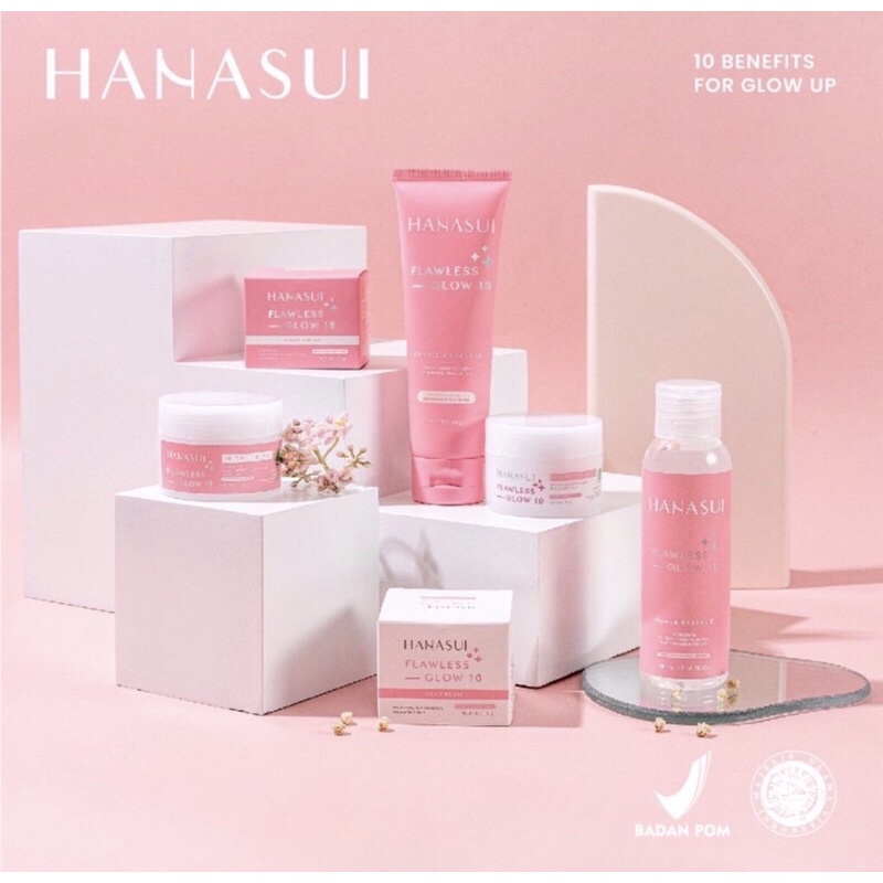 Hanasui Flawless Glow 10 Toner, Cleanser, Night &amp; Day Cream