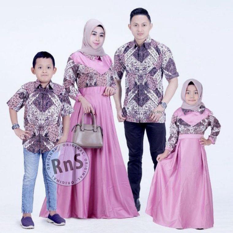 Batik couple keluarga modernset couple batik keluarga gamis jumbo velvet tosca / Baju batik keluarga