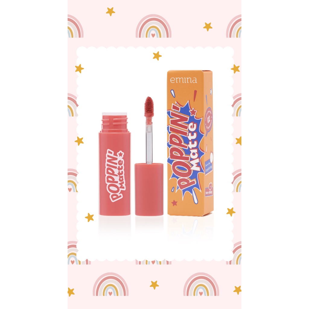 EMINA POPPIN MATTE 4.5 g | Lip Tint Gloss / Emina Lip Stain GIRLSNEED77