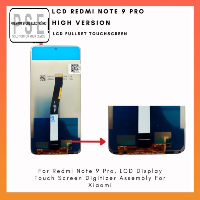 LCD Xiaomi Redmi Note 9 Pro ORIGINAL Fullset Touchscreen Garansi