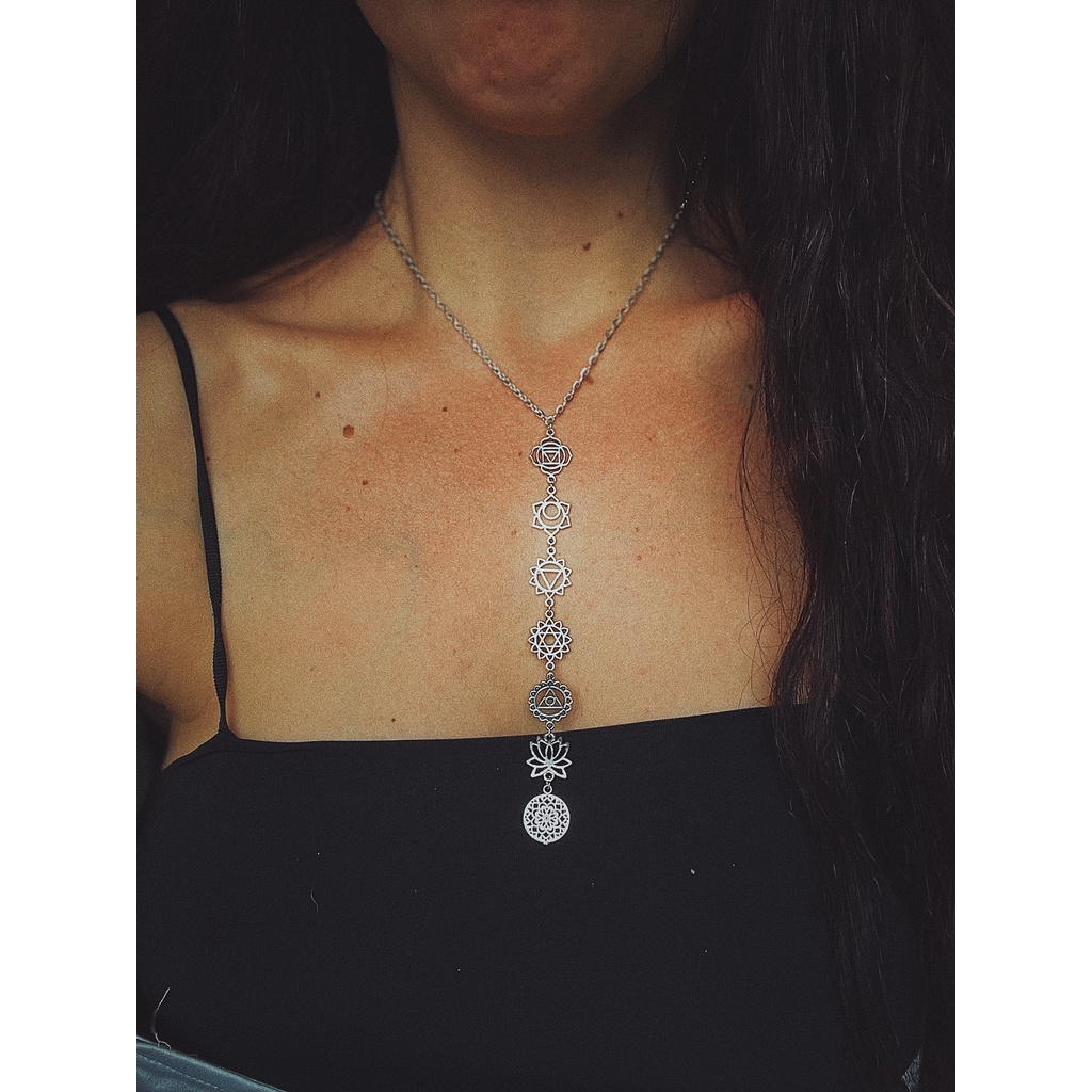 7-chakras bohemian style necklace