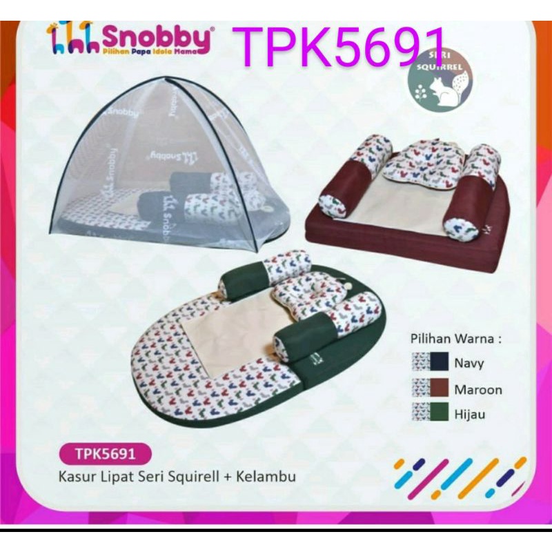 Snobby Kasur Bayi Lipat  + Kelambu Print Squirrel Series - TPK 5691 dan TCK2442 kasur lipat+kelambu 