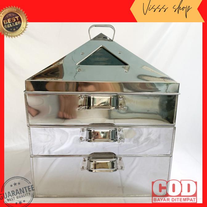 BISA COD Klakat Susun Stainless kukusan kotak persegi dimsum Bolu Kukus /PERALATAN MASAK SET/PANCI P