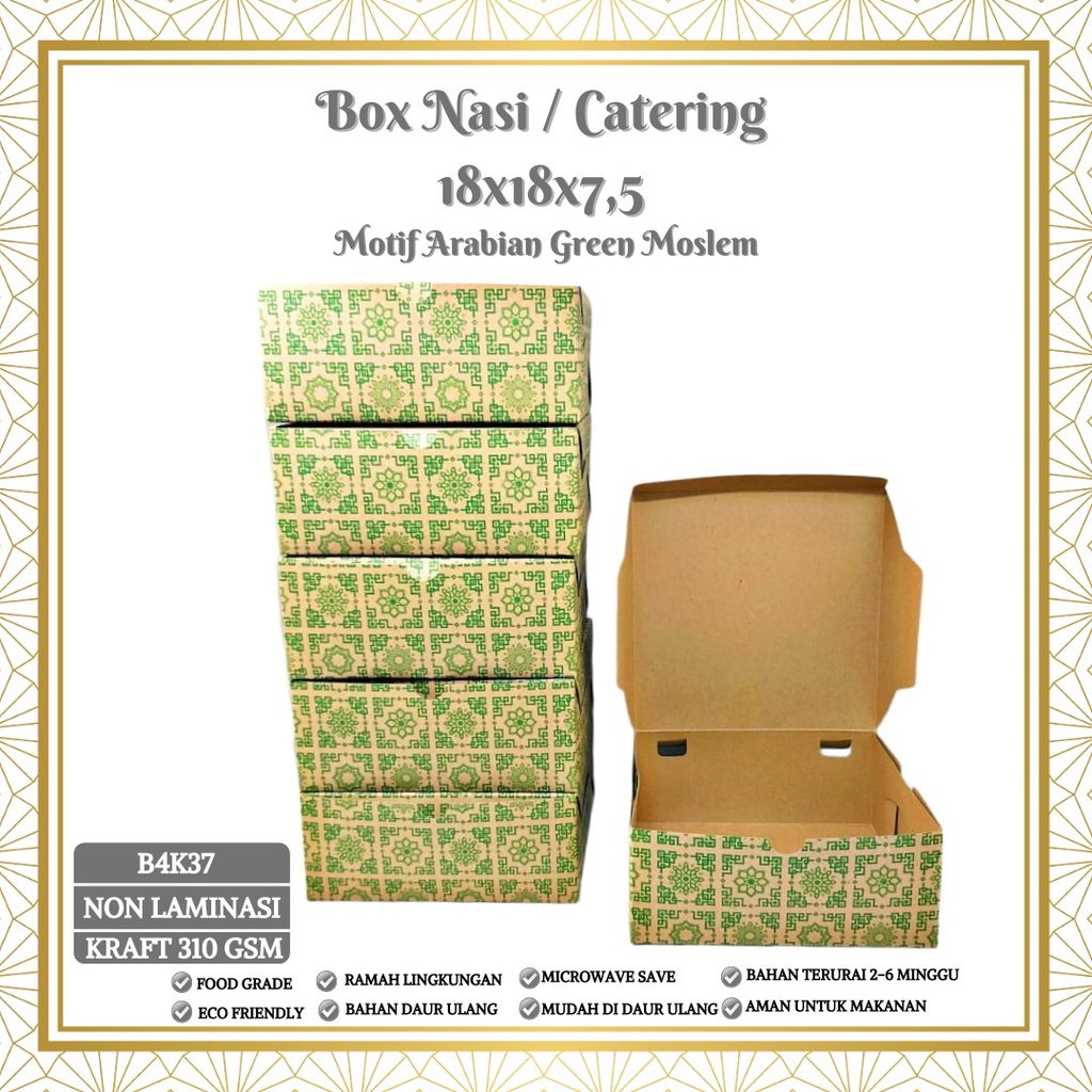 Box Nasi Kotak Box Nasi 18x18 Dus 18X18 (B4K37-Non Laminasi)