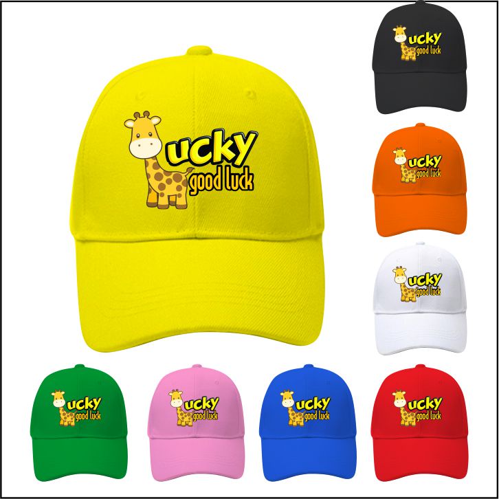 Topi Anak Lucu Logo Jerapah 4-8tahun