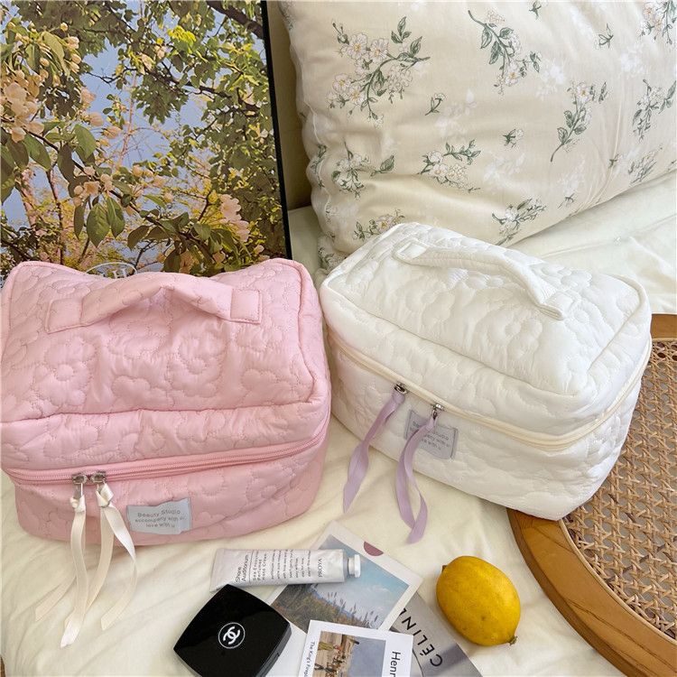 CARYS COSMETIC BAG / KOREAN CUTE PILLOW MAKE UP POUCH / TAS MAKEUP BANTAL PASTEL COLOR / TAS KOSMETIK PERJALANAN WANITA TAHAN AIR / TAS PENYIMPANAN BERKAPASITAS BESAR / TRAVELLING POUCH ORGANIZER