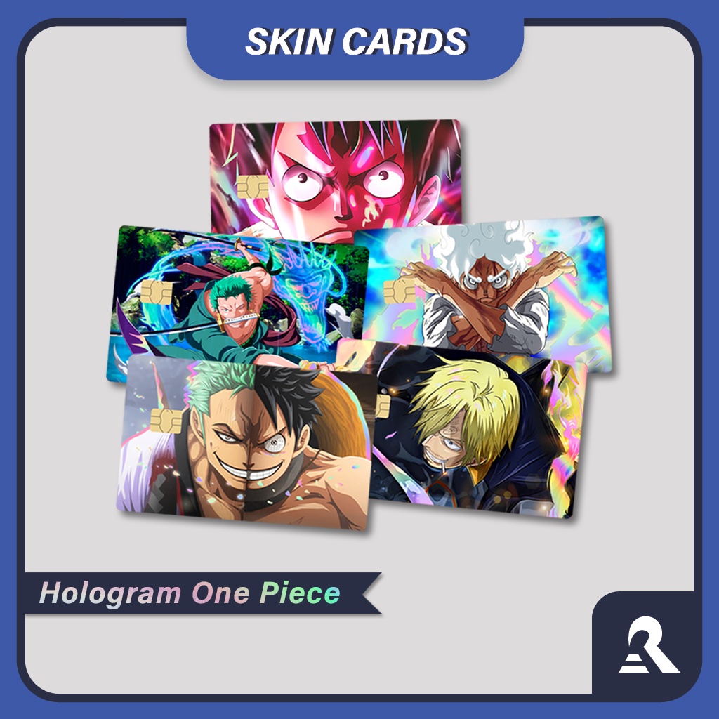 Skin Card Hologram One Piece Version (Skin / Sticker Kartu ATM, Flazz, Debit/Kredit) | Sticker ATM, 