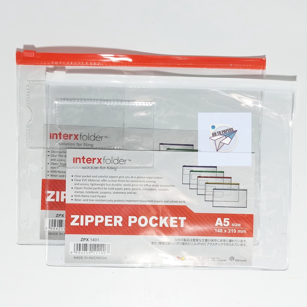 

INTERXFOLDER Zipper Pocket A5 Transparant - ZPX 1401 [ ECER ]