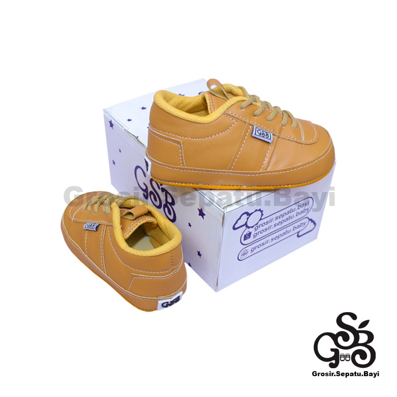 Sepatu Bayi - Baby Shoes - Prewalker  | 2-12 bulan | casual MARGOM TAN polos ringan &amp; fleksibel