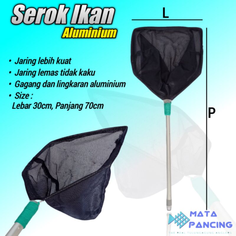 Serok ikan aluminium ringan