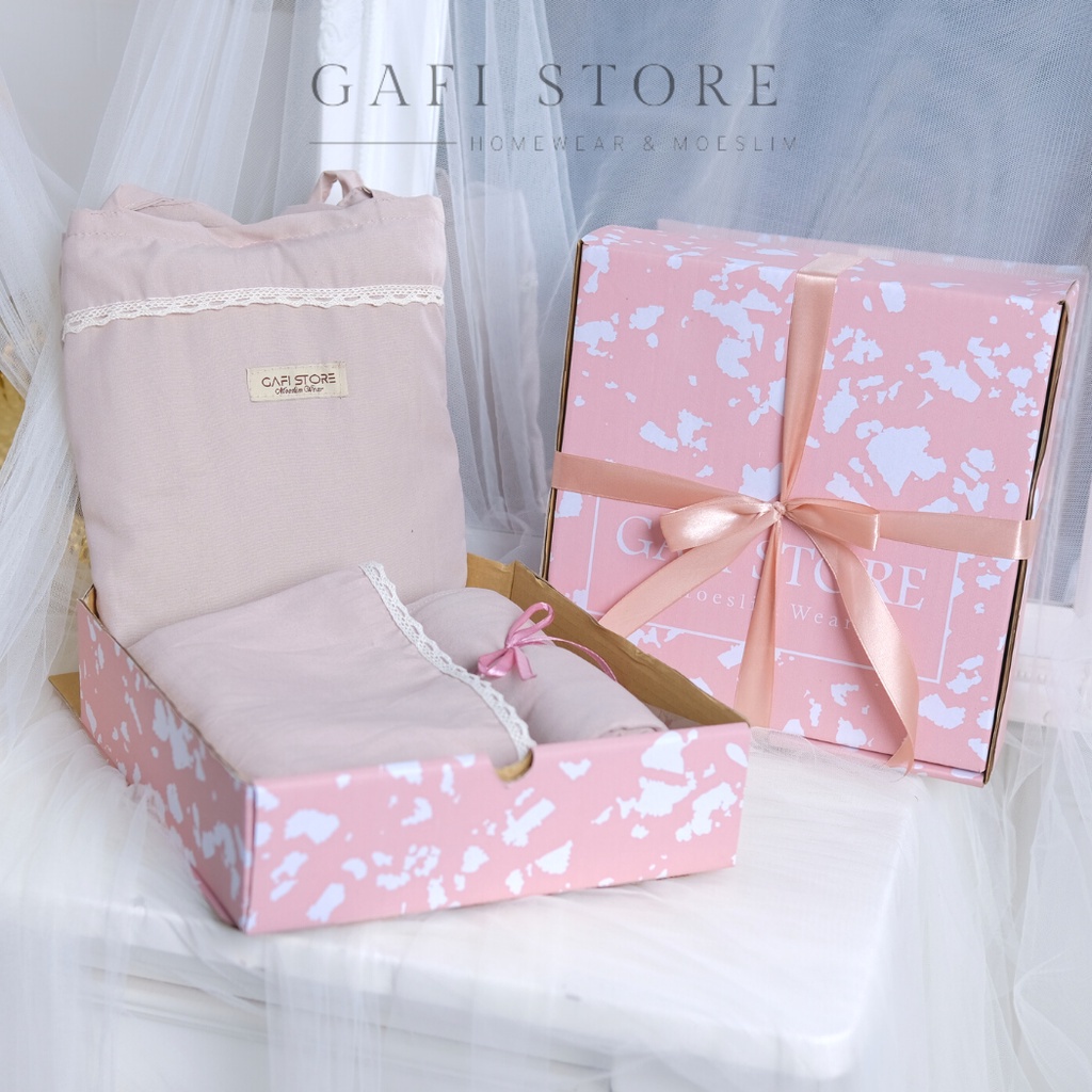 hampers box al dan mukena dewasa lengkap souvenir/wedding/gift /tukar kado