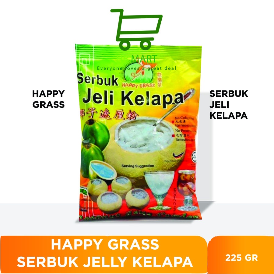 

SERBUK JELI HAPPY GRASS COCONUT JELLY POWDER 225GR