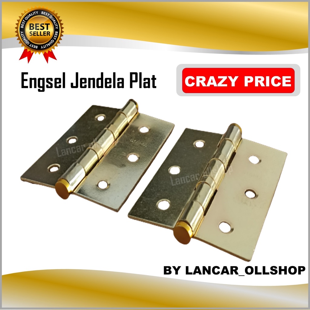 Engsel pintu plat 3 inch GP / Engsel jendela