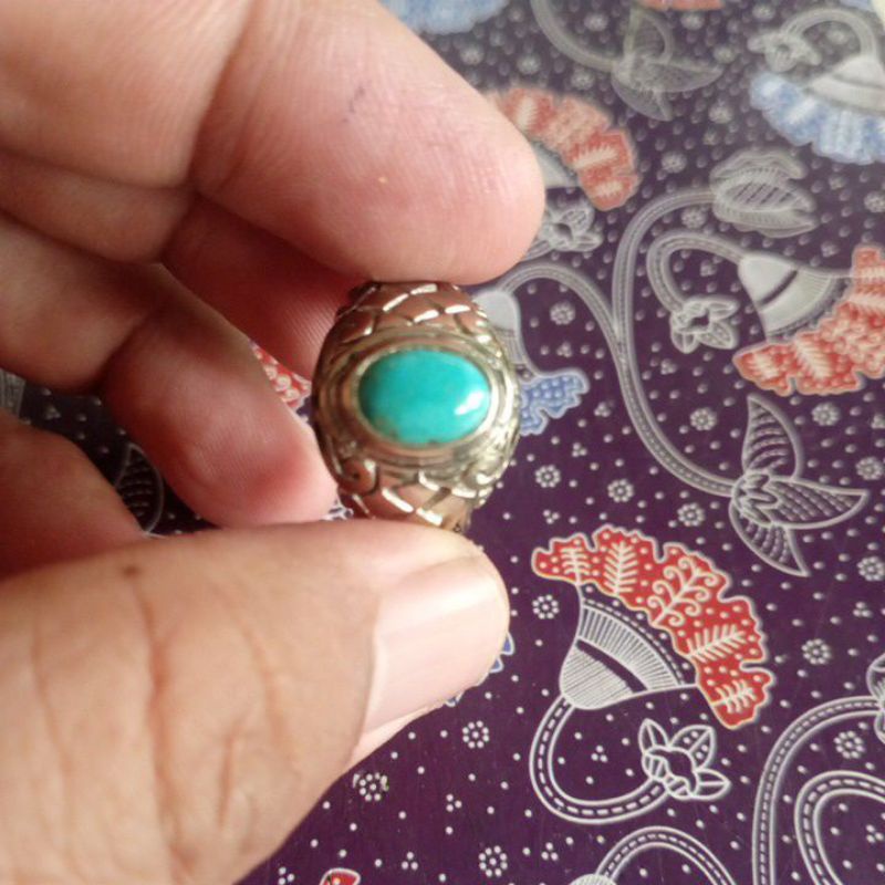 cincin batu akik pirus Persia kecil