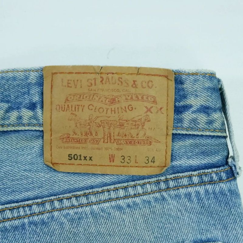 l***s 501xx jeans size 33 fit 32