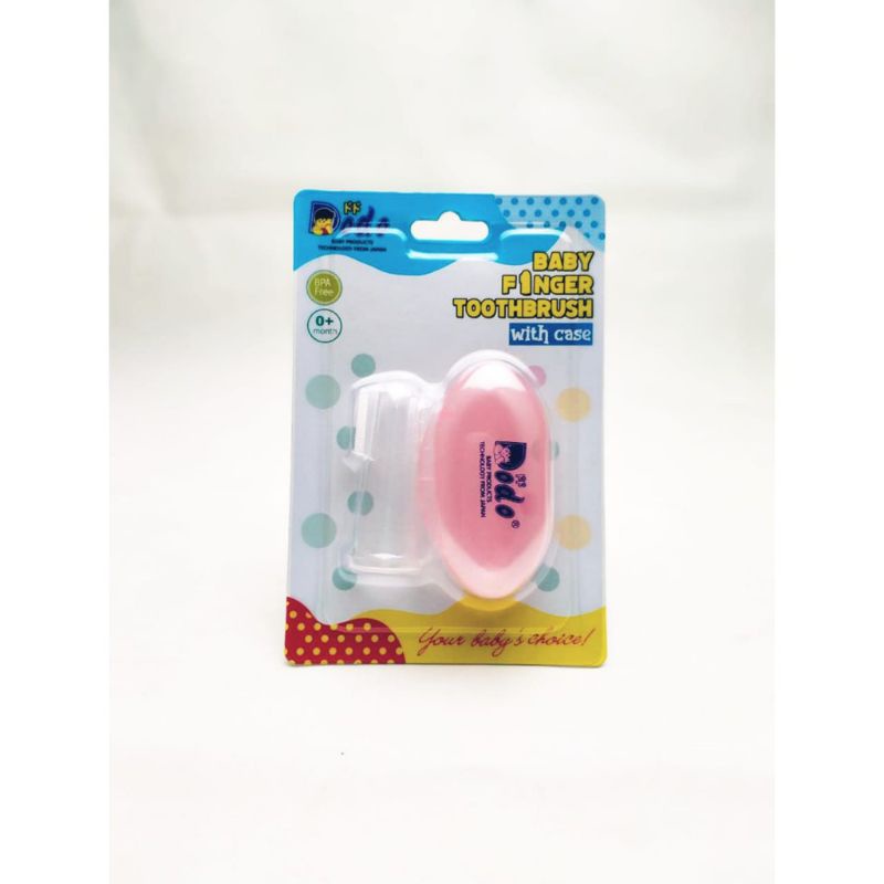 ☃Cutezz_Ching1☃Dodo Baby Finger Toothbrush With Case + Month