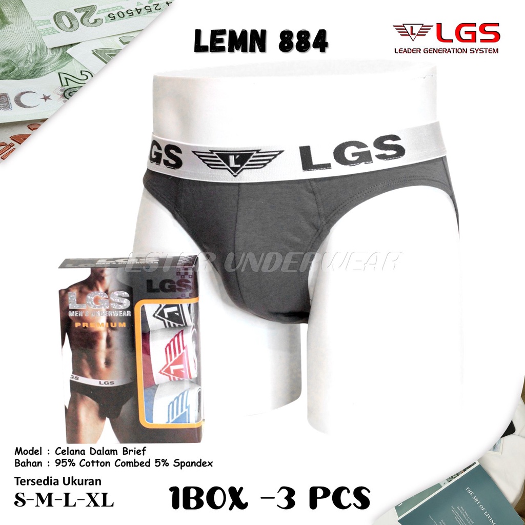 Celana Dalam LGS 884 ISI 3PCS|BRIEF LGS PREMIUM