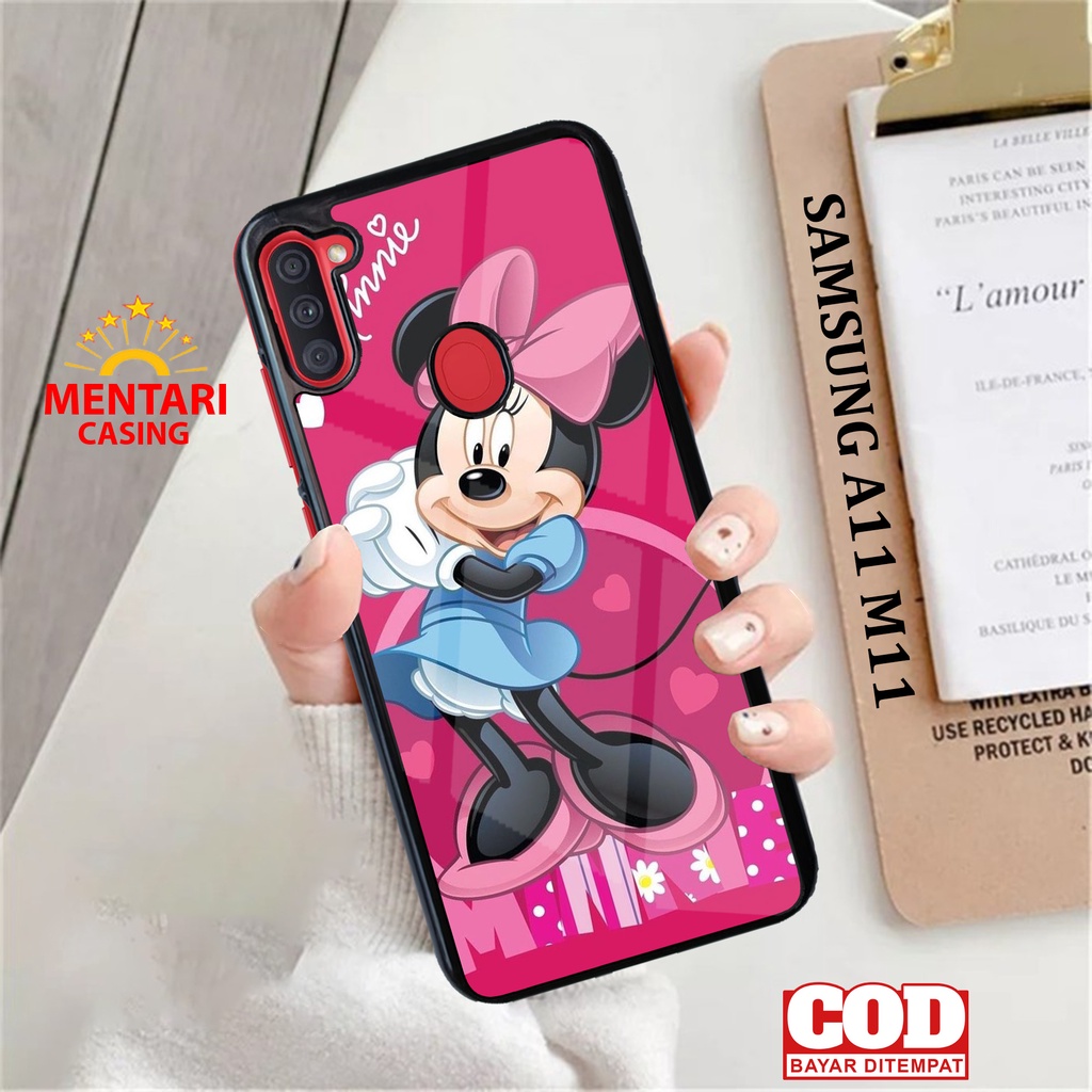 Case SAMSUNG A11 M11 CASING SAMSUNG A11 M11 [ MINNIE ] Mentari casing case hp kondom hp case custom 