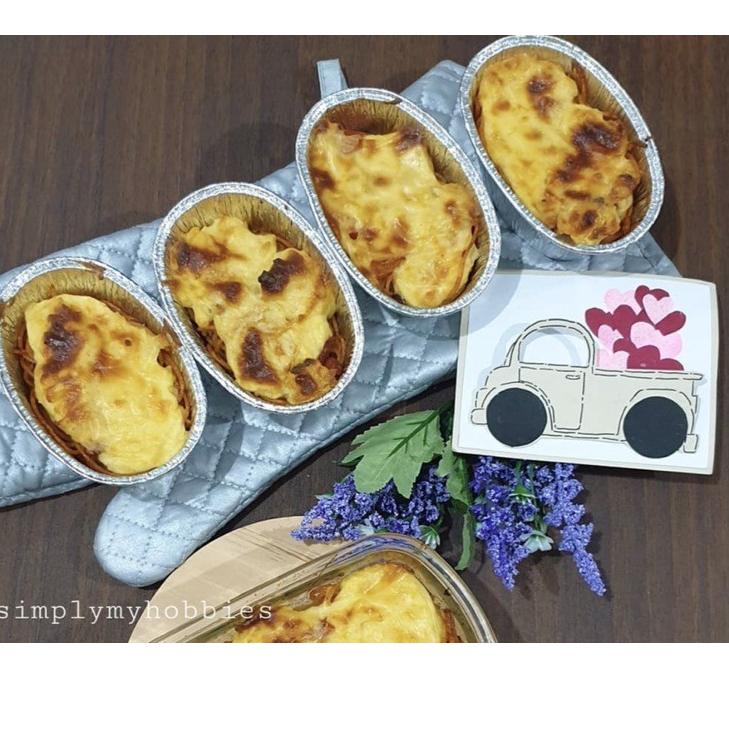 (isi 10pcs) Aluminium Foil cup oval 200ml+ TUTUP beli 25 pack gratis 1) wadah mentai, macaroni, pudd