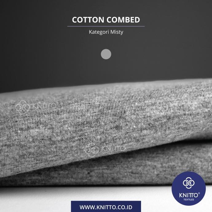KAIN KAOS | COTTON COMBED 30S MISTY SEDANG + RIB |BAHAN KATUN(0.50 KG)