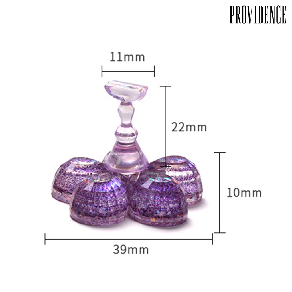 Providence 1 Set Stand Holder Kuku Palsu Bahan Resin Untuk Display / Latihan Nail Art DIY