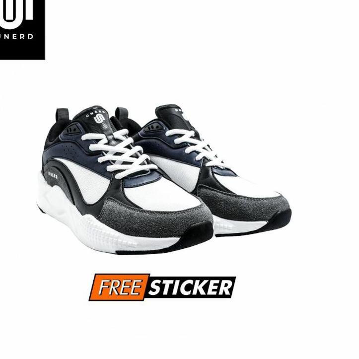 Viral UNERD | Yukkuri Navy Blue | Sepatu Sneakers Casual Pria Wanita