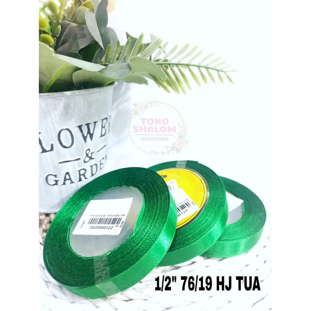 

PITA SATIN 1/2 INCH / PITA SATEN 1,5 CM HIJAU TUA
