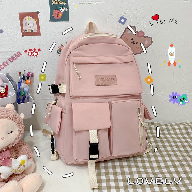 clif bag - tas ransel wanita style korea school backpack perempuan import premium by clif BPS15