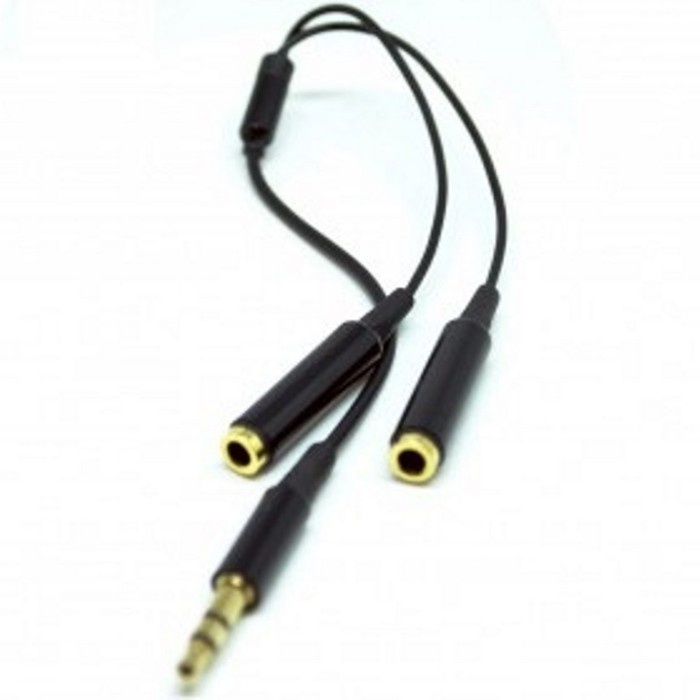 Colokan Kabel Spliter AUX Audio 3.5mm Male ke 2 x 3.5mm Female HiFi AV