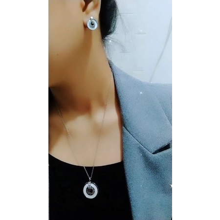 Kalung anting Titanium. Xuping Titanium lapis mas sumbayak