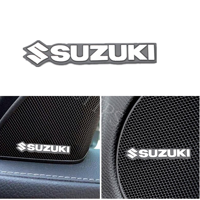 Suzuki 4Pcs Sticker Dekorasi Speaker Mobil ERTIGA XL7 SX4 Jimy Vitara Katana ERTIGA Splash Swift