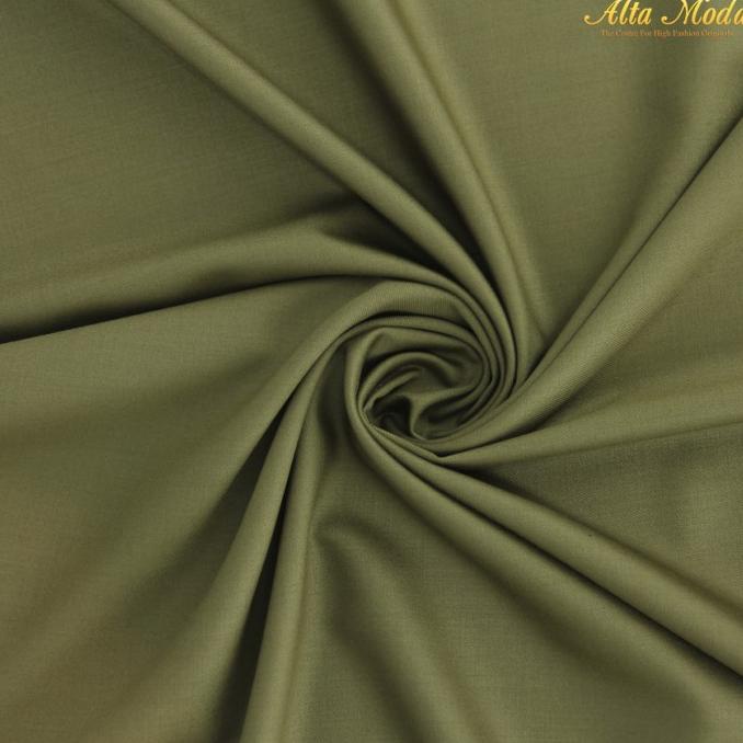 Alta Moda Semi Wool & Silk Super 200S By Hermas Army Green (1M)
