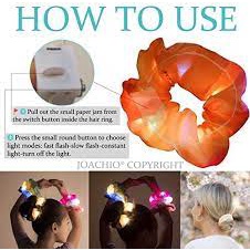 IKAT RAMBUT NYALA SCRUNCHIE LED GELANG LED GELANG NYALA SCRUNCHIE PESTA ACCESSORIES PESTA TOPENG Tahun Baru Halloween Natal Korean Style