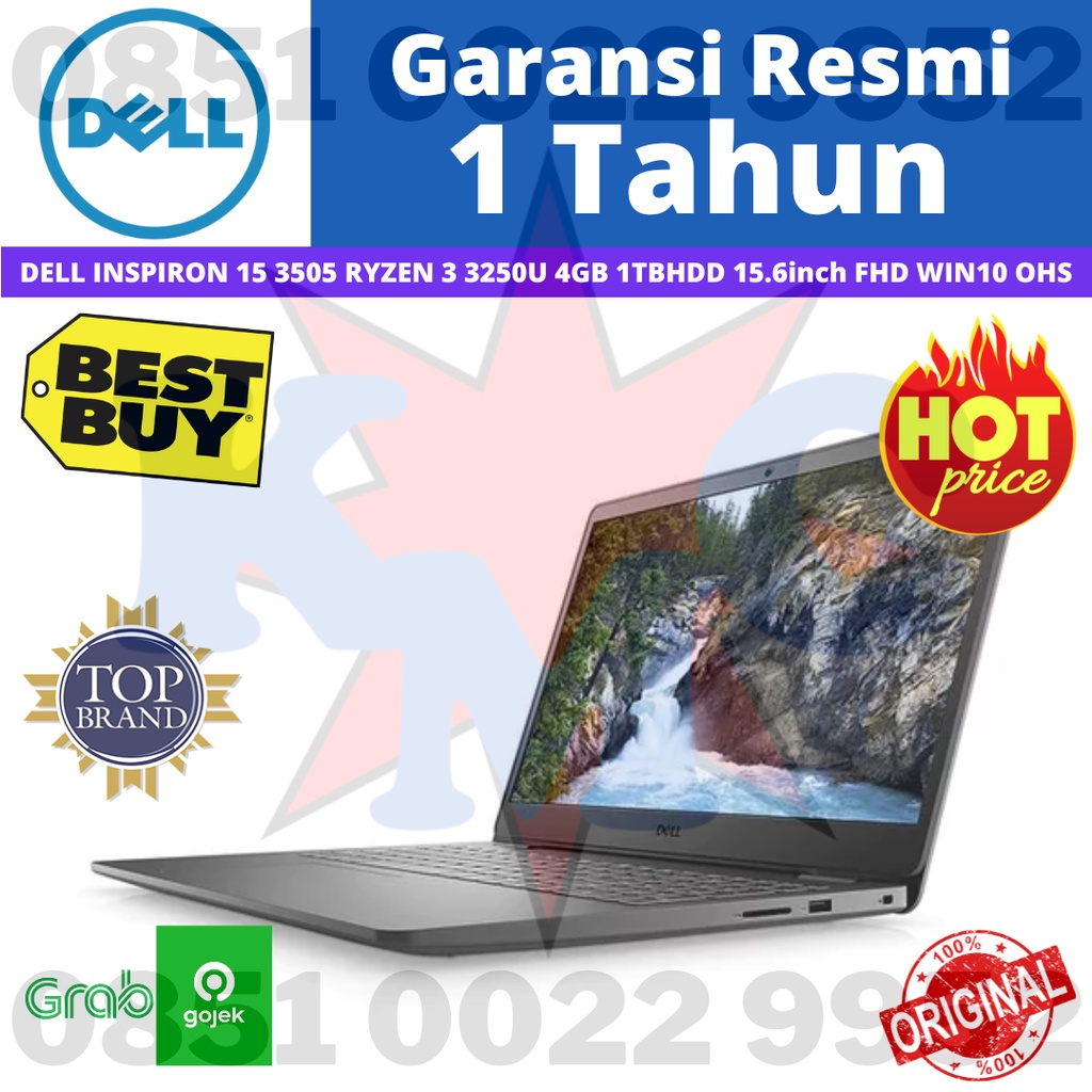DELL INSPIRON 3505 RYZEN 3 3250U 4GB 1TB HDD 15.6&quot; FHD WIN10 OHS