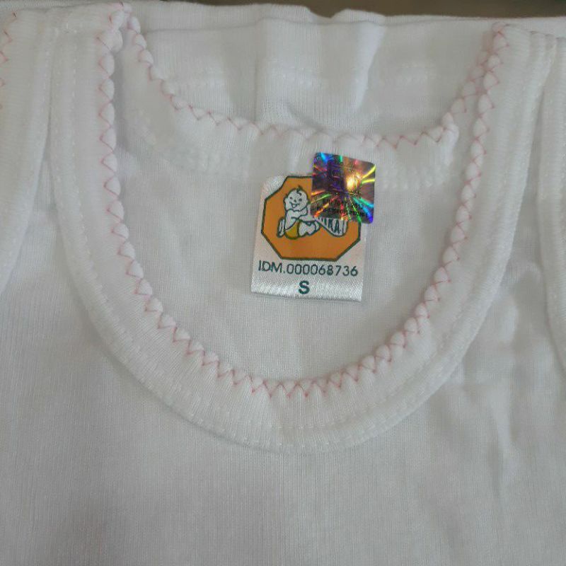1 PCS SINGLET FINKA || GROSIR SINGLET BAYI DAN ANAK FINKA PUTIH KATUN