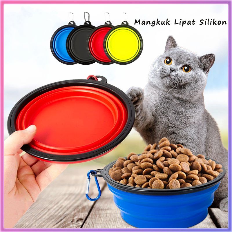SILICON PET BOWL || MANGKOK KARET SILIKON KUCING ANJING || MANGKOK LIPAT TRAVEL