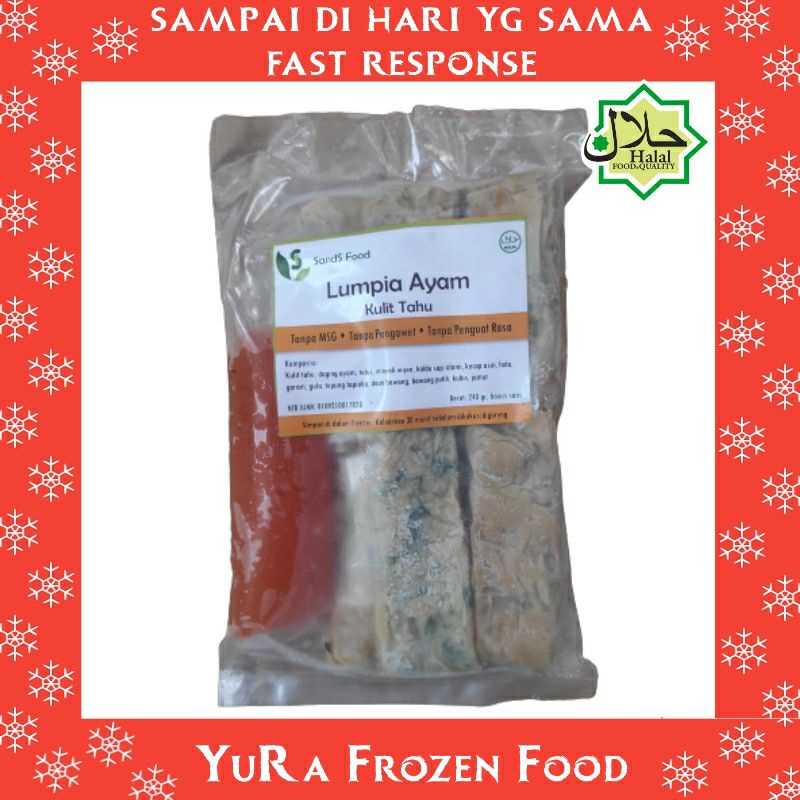 Jual SANDS FOOD Lumpia Ayam Kulit Tahu Tanpa Bahan Pengawet 240 Gr