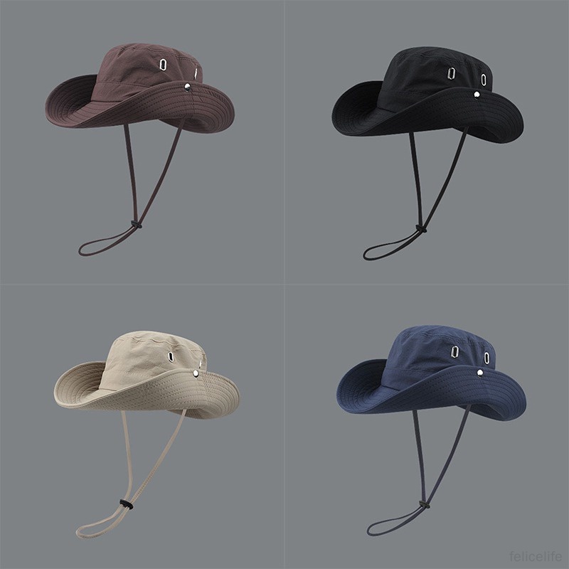 Topi Bucketfisherman Gaya Korea Breathable Adjustable Untuk Priawanita