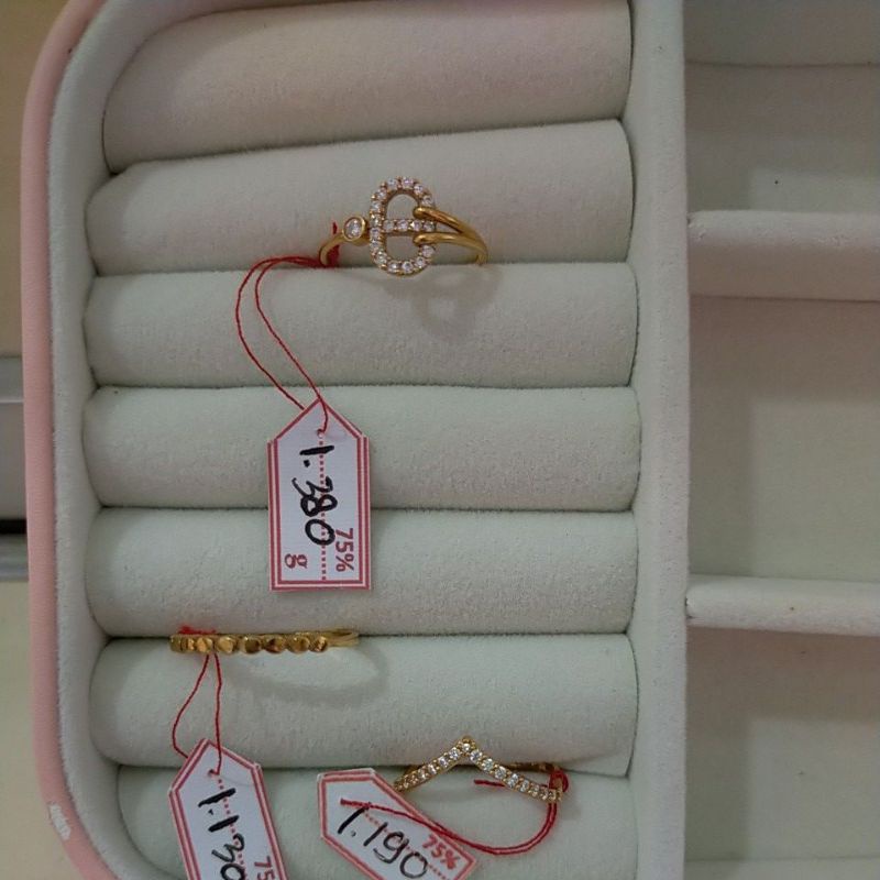 cincin asli emas 750/75%