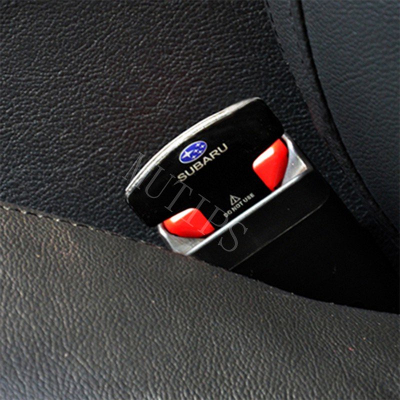 1 / 2Pcs Buckle Sabuk Pengaman Mobil Bahan Aluminum Alloy Dengan Alarm