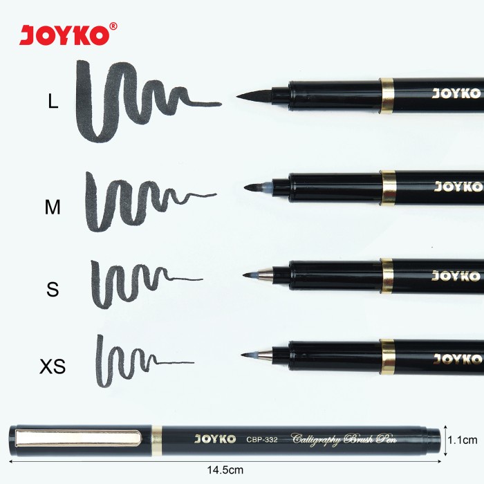 

Lucu Joyko Calligraphy Brush Pen Set 4 Pens / Pena Kuas Kaligrafi Cbp-332-4 Promo