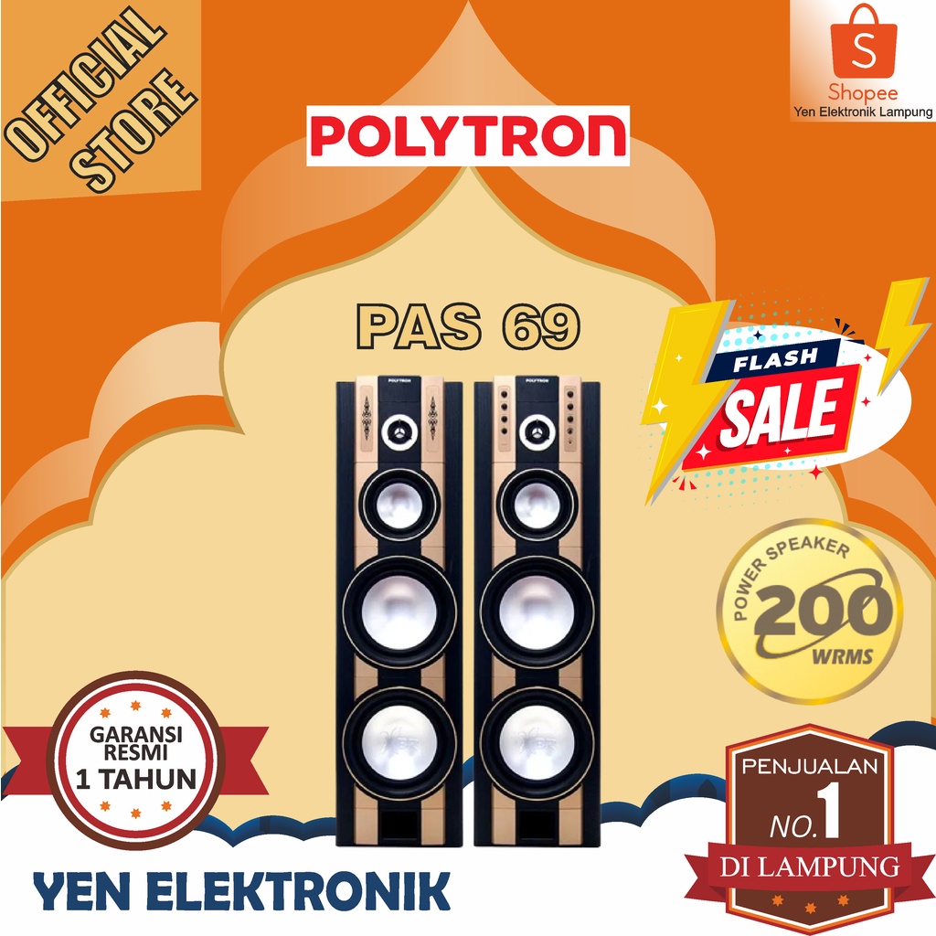 Speaker POLYTRON PAS 69 Audio Super Bass XBR USB Bluetooth Garansi Resmi POLYTRON 1 Tahun